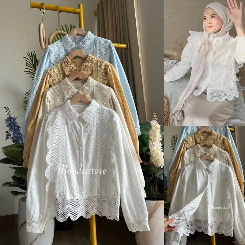Moodis - Kyeopta Emroidery Top Kemeja Bordir Brukat 8