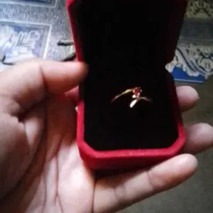 ST-R222-R Cincin Red Ruby Premium Dilapisi Emas Asli High Quality Garansi 1 Tahun Elegan COD