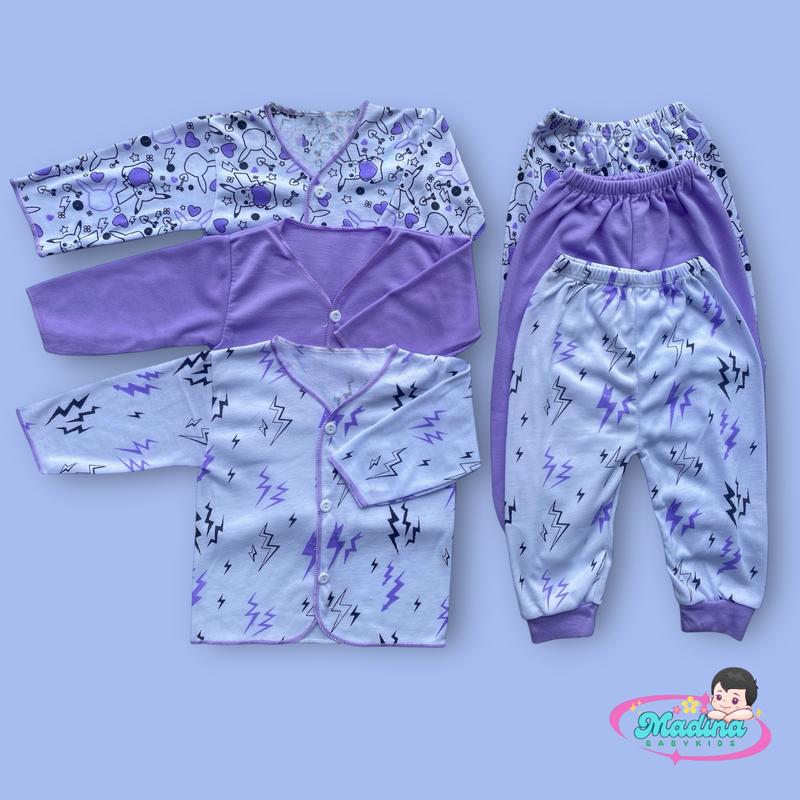 Product Introduction of Paket 6 pcs baju celana bayi lengan panjang newborn Katun laki laki perempuan / Parsel Bunda 2