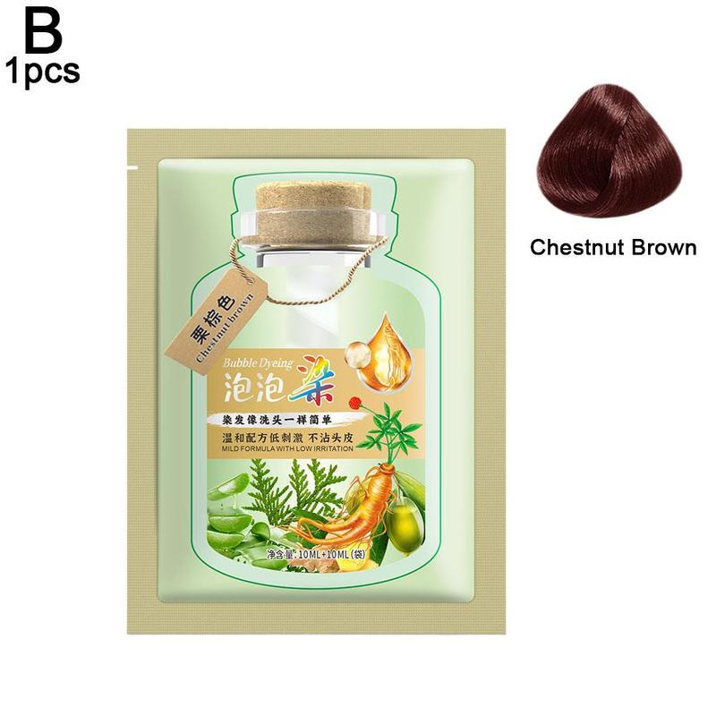 Product Introduction of Bubble Hair Dye Shampoo Bubble Hair Dye Plant Essence Hair Dye Household Foam Hair Dye Black S3H7 27