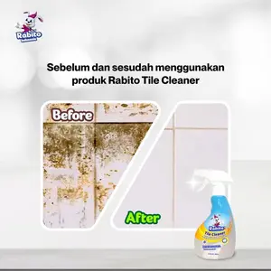 Exclusive Sale [A] Rabito Tile Cleaner, Pembersih Keramik Super Efektif 445Gram/Pcs, Cairan Semprotan Pembersih Serbaguna, Cocok Untuk Toilet, Dapur, Dan Kamar Mandi, Harum Dan Ramah Lingkungan, Pembersih Noda, Kerak, Kuman, Bakteri Terlaris
