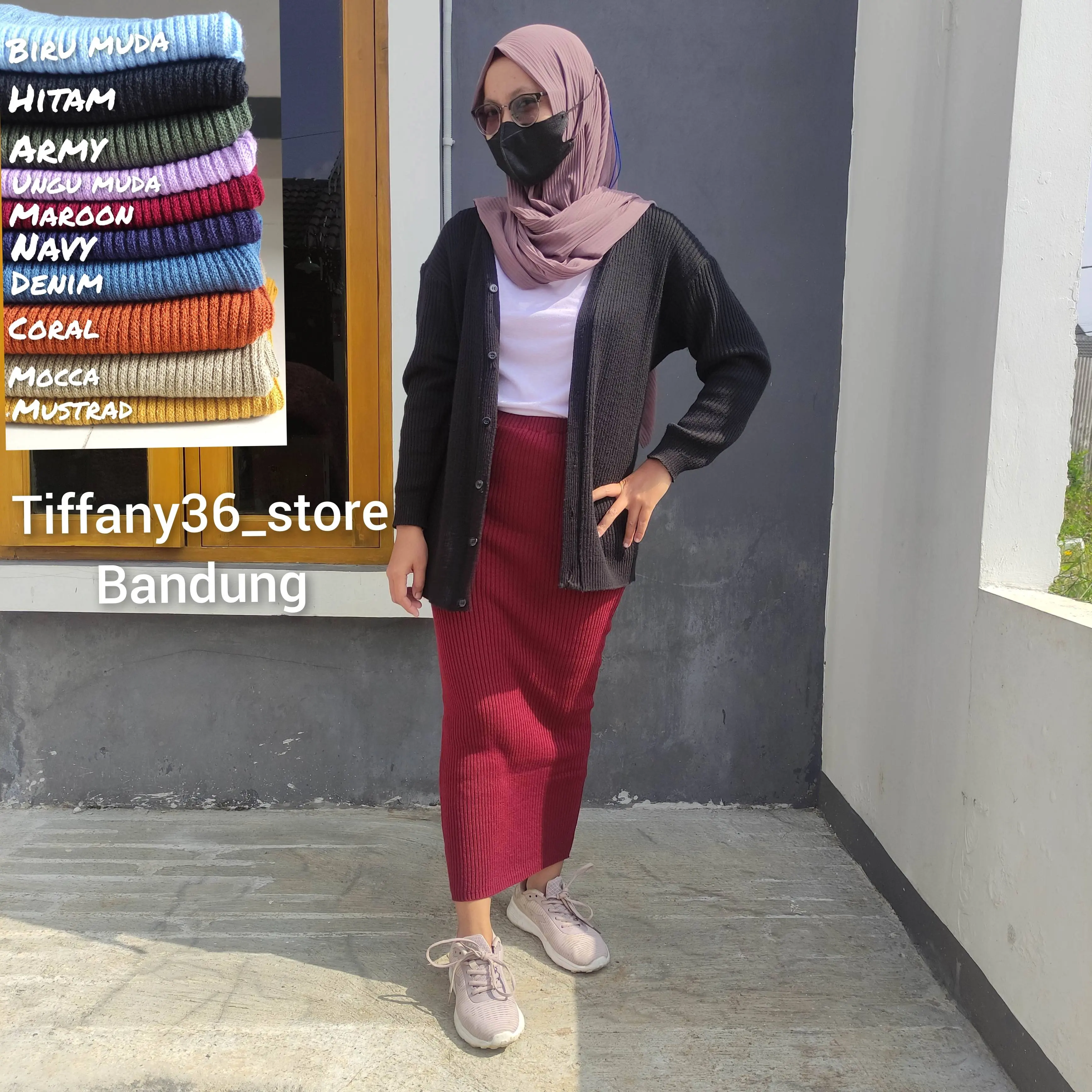 ROK SPAN RAJUT / ROK RAJUT SPAN / ROK PANJANG DEWASA