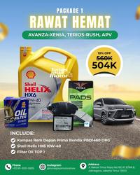 Jual Paket Bundling Oli Shell Helix HX6 Filter Oli Brake Pad Prima ...