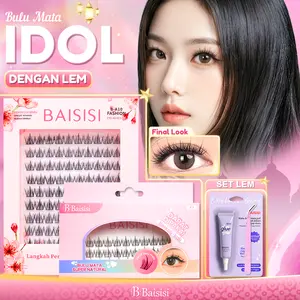 BAISISI A10 Idol Bulu Mata Palsu Ringan Eyelash Extension Satuan Premium Dapat dipakai berulang cocok untuk pemula reuseable dengan lem praktis