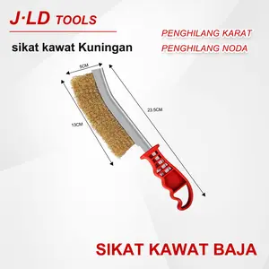 JLD Kawat Golok Sikat Baja Bengkok kuningan Penghilang Karat/Penghilang Noda