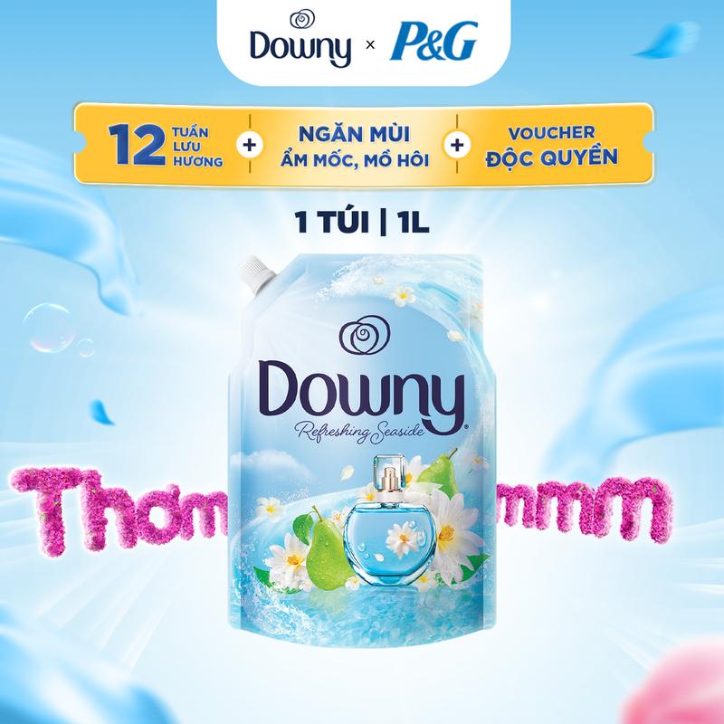 Nước xả vải Downy Bờ biển tươi mát 1L