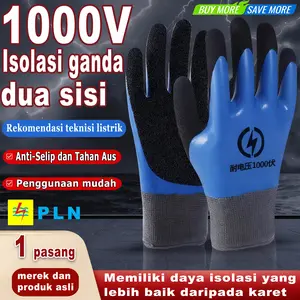 PLN BEST SELLER • 1 Pasang Sarung Tangan Listrik Anti Setrum Class Profesional 1000V 400V Sarung Tangan Karet Isolasi Latex Insulasi Gloves Sarung tangan anti setrum listrik Sarung tangan karet isolasi tegangan sarung tangan karet sarung tangan plastik