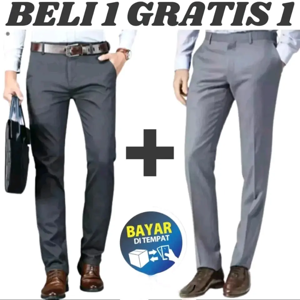 Paket Hemat isi 2 Celana Pria Formal slimfit Premium Panjang