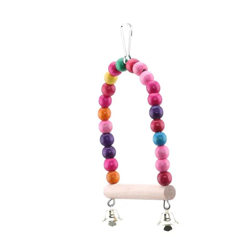 Món Đồ Chơi Vẹt Đầy Màu Sắc Bài Tập Swing Chim Cây Treo Trèo Bằng Gỗ Con Vẹt…