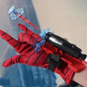 Guantes Lanzadores de Telaraña y Juguetes de Héroe Azul, Juegos Interactivos y Divertidos para Fiestas, Material ABS Duradero, Regalos Perfectos para Halloween y Navidad