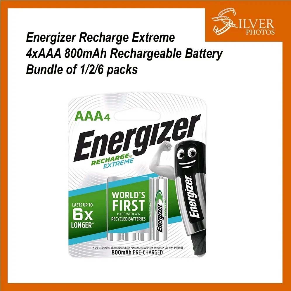 Energizer Recharge Extreme 800mAh AAA×4 Rechargeable Battery