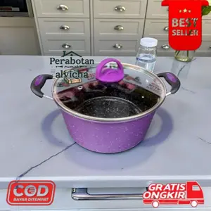 Panci Kuah GSF 4124 Warna 24cm Tutup Kaca