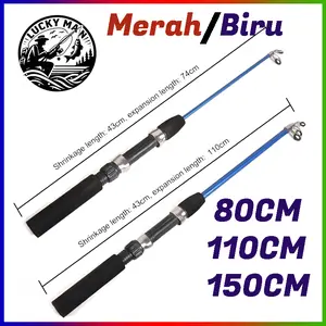 Joran pancing anak-anak 80CM/110CM/150CM, joran pancing untuk pemula, latihan memancing.