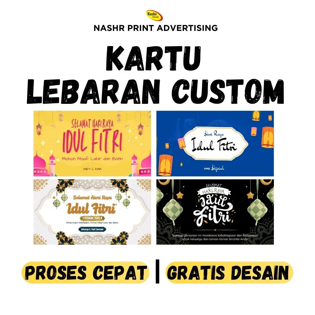 Kartu Exclusive Ucapan Edisi Lebaran, Kartu Hampers Idul Fitri ( ISI 20 PCS) Cards