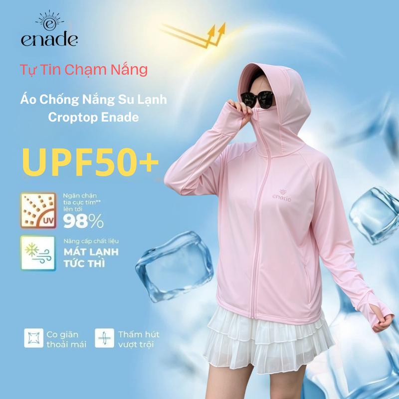 (Phiên Bản Nâng Cấp) Áo Chống Nắng Su Lạnh Enade UPF50+,Phiên Bản mới,mát hơn,mịn hơn,mềm hơn,túi em khoá kéo tiện lợi