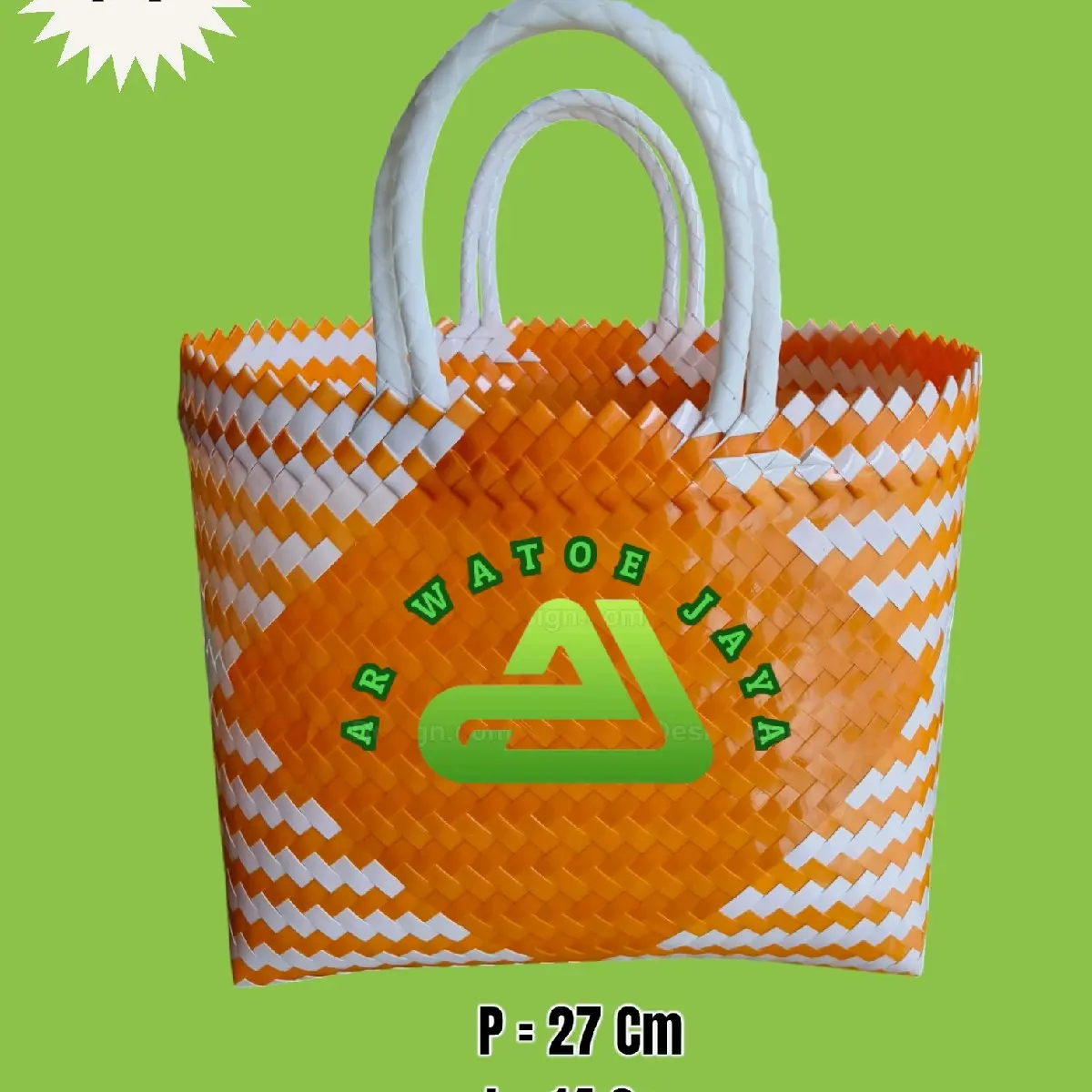 10 Pcs Tas Kaca Anyaman Size M 10 Pcs - Untuk Parcel, Hajatan, Slametan Belanja