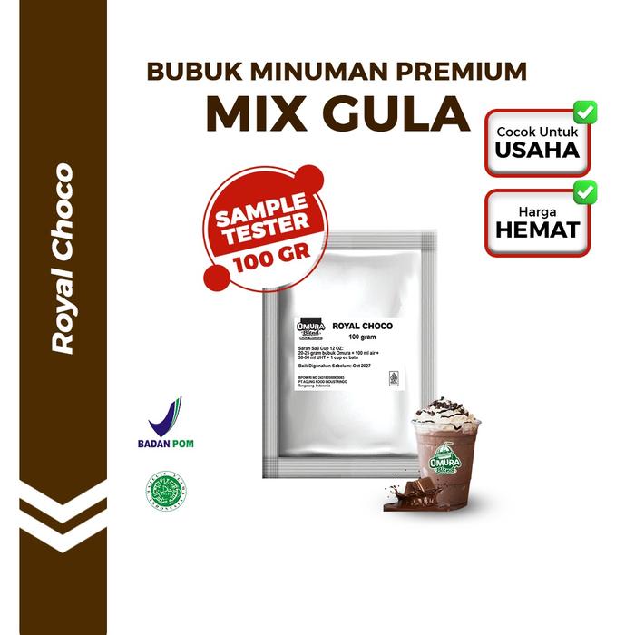 Gambar OMURA Bubuk Minuman Premium Rasa Royal Chocolate / Coklat 100 Gram Halal & BPOM Blend Powder dari OMURA POWDER SHOP Kota Administrasi Jakarta Barat Tokopedia