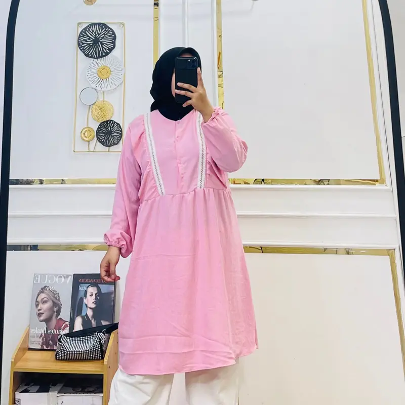 ATASAN CRINKLE WANITA TALI DADA POLOS 4