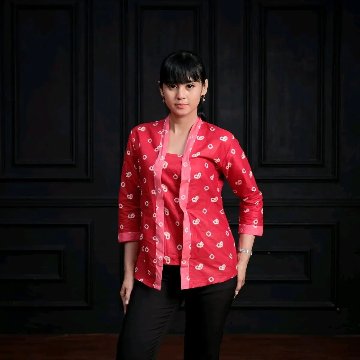 Kebaya Terbaru blouse Aurora Kebaya kartini Kutubaru Katun Batik Dress Wanita Tunik Atasan Motif Baju Panjang Kain Kondangan