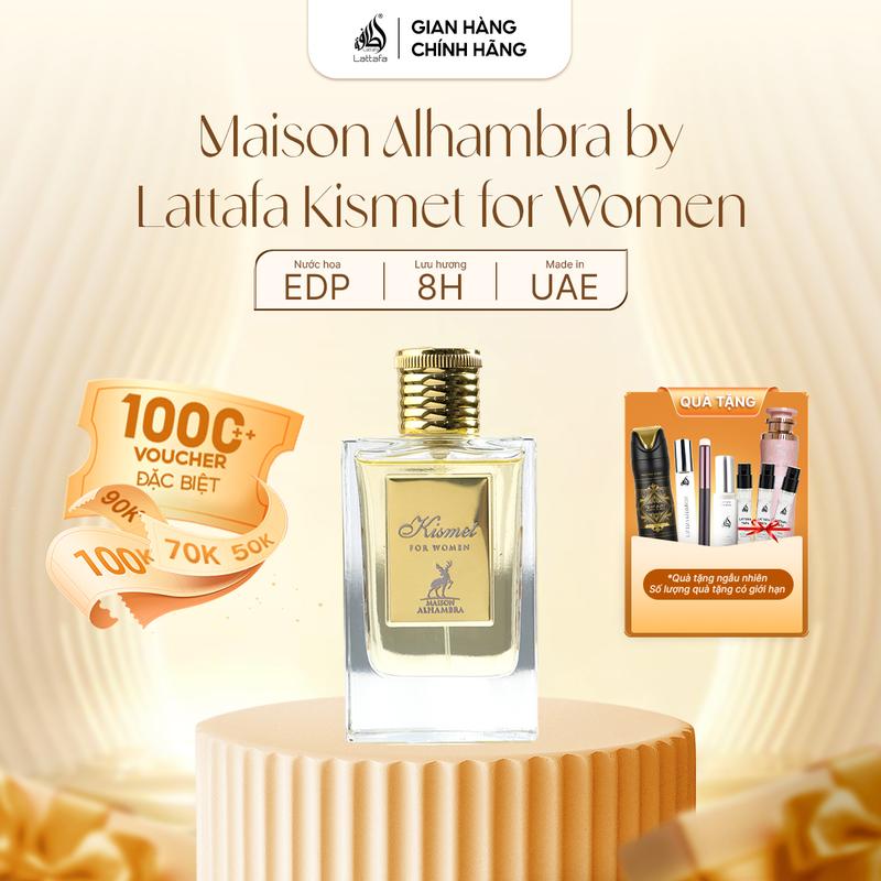 Nước hoa nữ Lattafa Kismet for Women EDP hương thơm nữ tính hiện đại chaii 100ml
