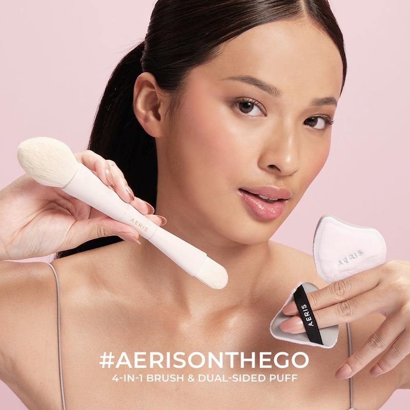 Aeris Beauté Flawless On The Go Bundle | 1 Set Bundle Paket Hemat Brush Spons Make Up Travel Portable Multifungsi 1