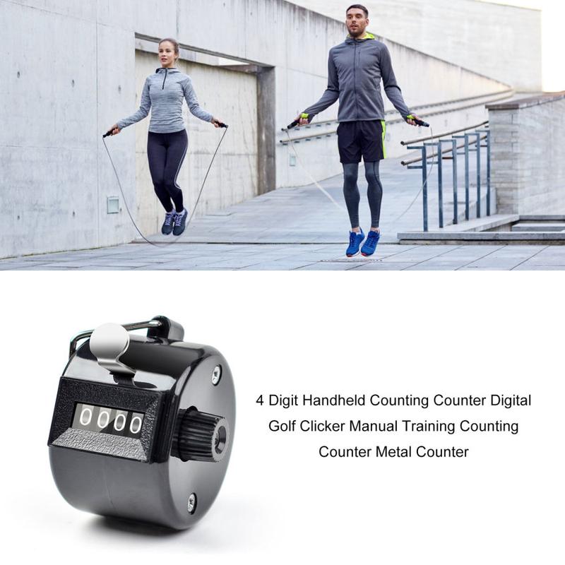 Product Introduction of 4 Digit Handheld Counting Counter Digital Golf Clicker Manual Training Counting Counter Metal Counter 30