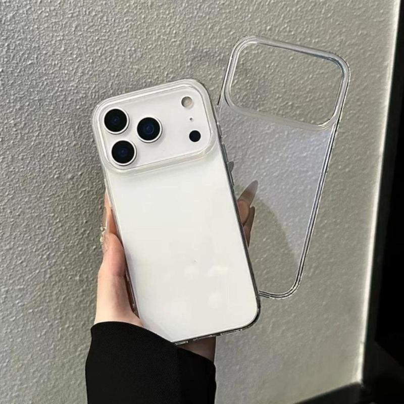 Ốp Lưng IPhone Màu Trắng Sữa Bóng Trong Suốt Chống Vỡ Bao Quanh Cạnh Vuông Bao Phủ Toàn Bộ Camera Mềm Mại Sang Trọng Phù Hợp Với IPhone 17, 16, 15, 14, 13, 12, 11, Pro, Pro Max, Plus, 7, Xr, Xs Max, X.