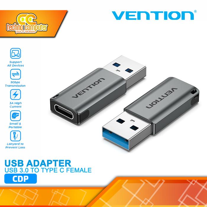 Gambar VENTION ADAPTER USB 3.0 to USB Type-C Female - CDP dari Techno Computer Bali Kota Denpasar Tokopedia
