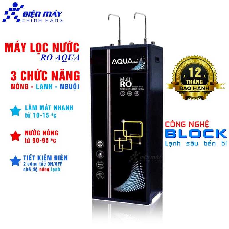 Máy Lọc Nước AQua 3 chức năng NÓNG LẠNH NGUỘI Model 2 vòi 9 cấp lọc Chính Hãng BH 12 tháng