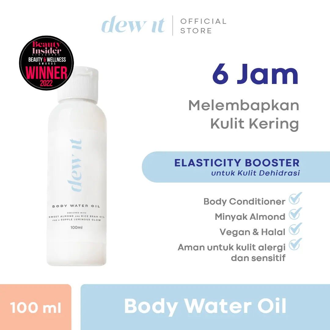 Dew It In The Shower - Body Water Oil | Body skin conditioner untuk Kering agar glowing | Wangi menenangkan | Hydrating