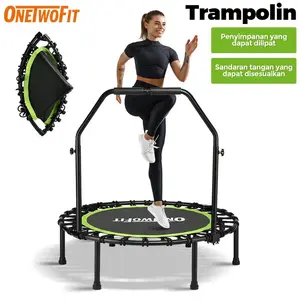 BARU - ONETWOFIT TRAMPOLINE LIPAT BARU 50 INCI ALAT OLAHRAGA LOMPAT TRAMPOLINE AEROBIC EXERCISE SPORT TRAMPOLINE TRAMPOLIN LIPAT BARU 50 INCI ALAT OLAHRAGA LOMPAT TRAMPOLINE AEROBIC EXERCISE SPORT TRAMPOLINE DENGAN PENYIMPANAN LIPAT DAN SANDARAN TANGAN