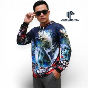 Jersey mancing ikan nila Baju pancingan lengan panjang printing