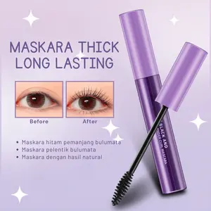 Maskara Hitam Slender Curl Ungu Waterproof Tahan Lama Memanjangkan & Melentikkan Bulu Mata Mascara LA192