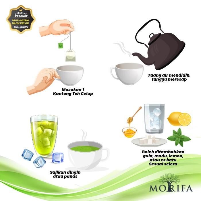 TEH KELOR CELUP PREMIUM Minuman TEH HERBAL NUTRISI DARI ALAM Tea Daun original tea Air Asam spearmint tea 3