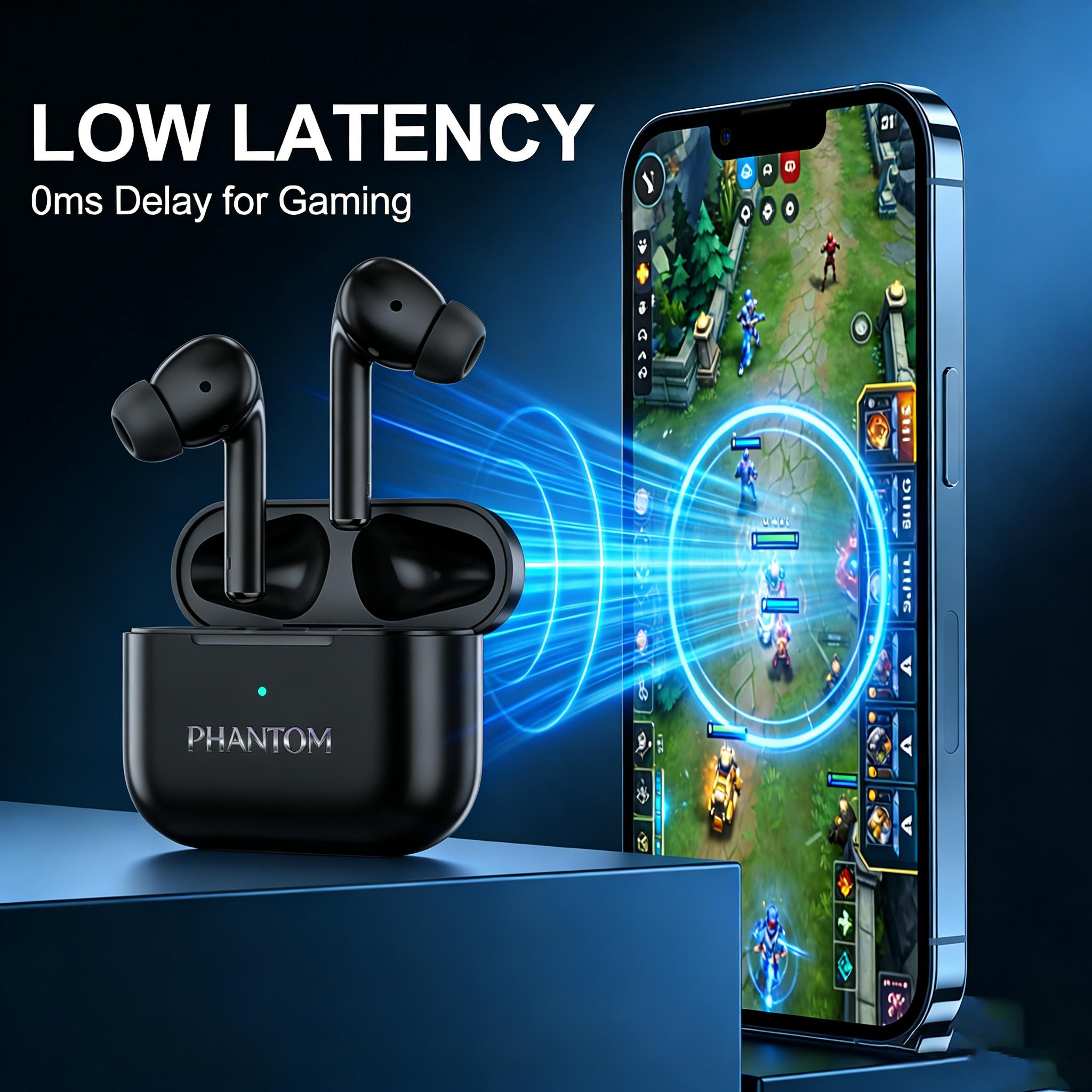 2026 NEW EMBEDRONE PHANTOM N50 Pro Earphone Nirkabel Multifungsi, Anti Air Dalam, Baterai Tahan Lama, TWS, Bass Kuat, Surround 3D, Peredam Suara Cerdas, Gaming, Panggilan, Musik, Olahraga, Earphone Bluetooth Nirkabel