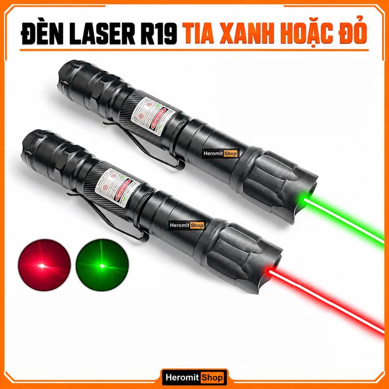 Đèn Laser , đèn pin laser R19 tia sáng xanh hoặc đỏ dùng trong xây dựng , thuyết trình
