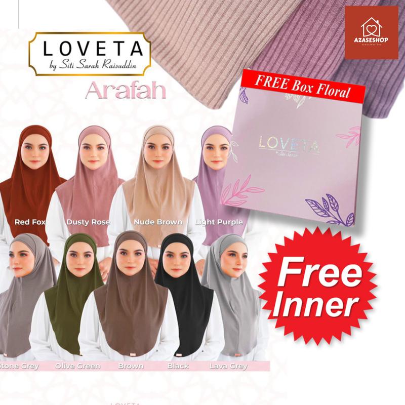 TERBARU! NEW !! TUDUNG BAWAL INSTANT SHAWL ARAFAH LOVETA BY SITI SARAH ...