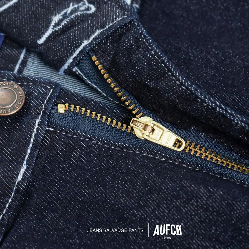 AUFCO |  LONG PANTS | JEANS | DENIM | SLIM STRAIGHT | SALVADGE | BLUE GARMENT 4