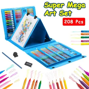 Crayon - New Super Mega Art Set 208 Pcs Crayon/Set Drawing Anak 208Pcs