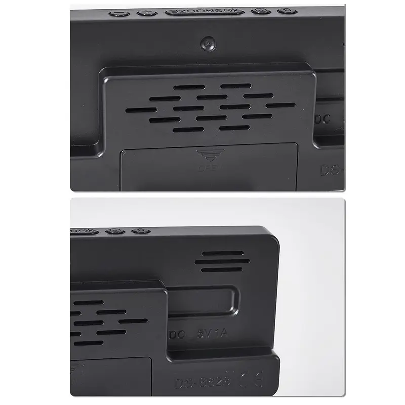 Đồng Hồ Báo Thức Kỹ Thuật Số LED, Lịch Nhiệt Độ Sáng Tạo, Số, Đèn Nền, Đồng Hồ Điện Tử, Số Lớn Treo Tường 4