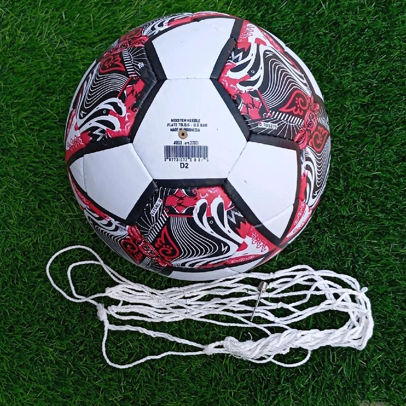 Bola Sepak Size 5 Bola Kaki Bola Tendang Specs Batik Hitam Merah Bahan Pu Mpuk Free Pentil&Jaring Ball Outdoor 2