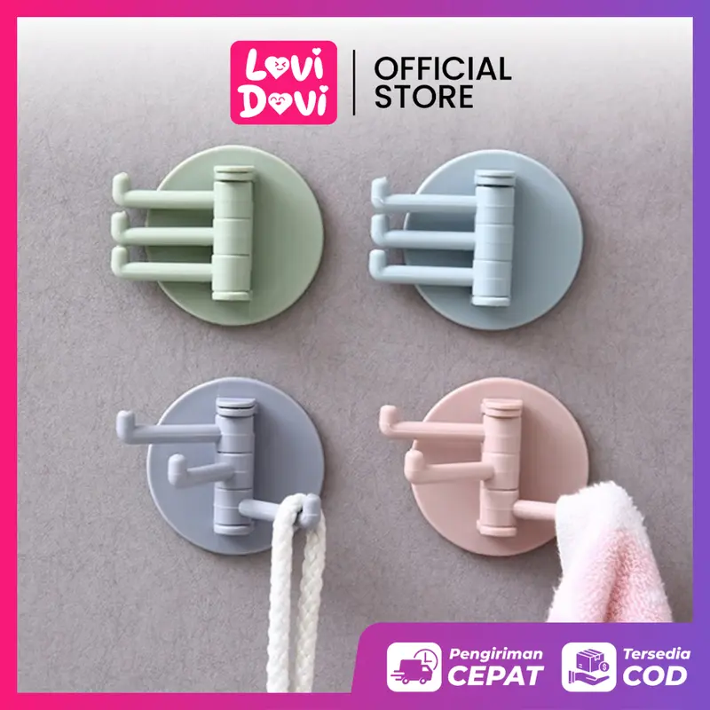 Gantungan Multifungsi / Gantungan Tempel Hanger Hook 3 in 1 / Gantungan Praktis 3 in 1 Serbaguna 0