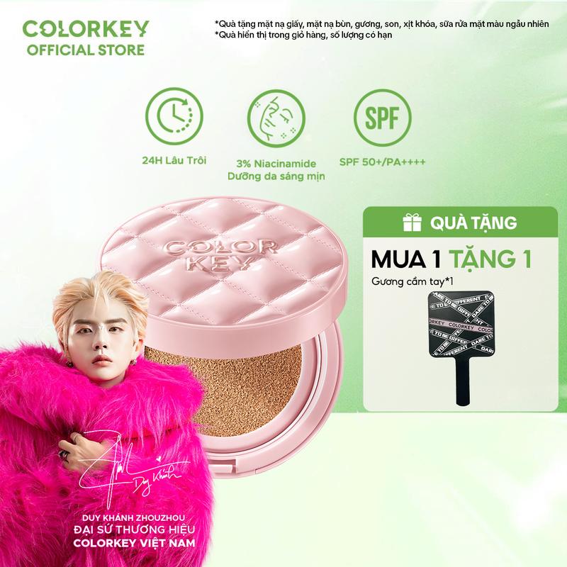 Cushion HOẶC Lõi Thay Cushion Chống Nắng Kẻ Ô Hồng Mỏng Nhẹ Giữ Lớp Make-Up Lâu Trôi 11g
