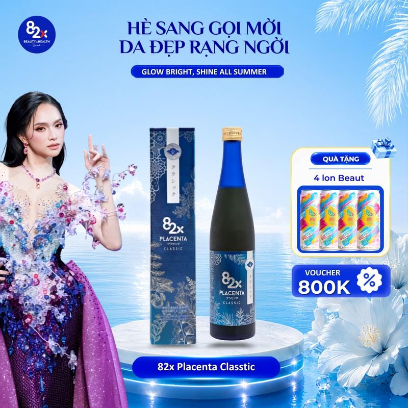 Nước Uống 82X Placenta Classic Hỗ Trợ Cải Thiện Sắc Tố Da, Duy Trì Tính Nữ Mọng Mướt 500ml/Chai