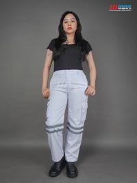 Gambar COD celana panjang wearpack safety warna putih pria wanita Celana kerja tambang keselamatan  kerja Katun - S dari Juragan Wearfacts Store Kab. Cilacap 2 Tokopedia