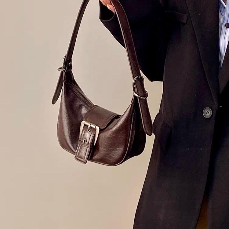  Túi xách LUNA STORE da mềm phong cách retro có nắp size 23cm kèm 2 bộ dây đeo đeo vai đeo chéo đi chơi cá tính 