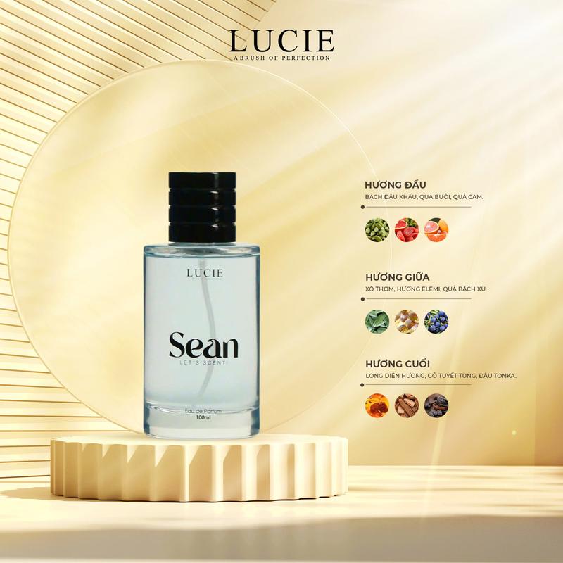 LUCIE PERFUME- Nước hoa nam Sean 100ml dạng xịt, hương thơm phóng khoáng, hiện đại