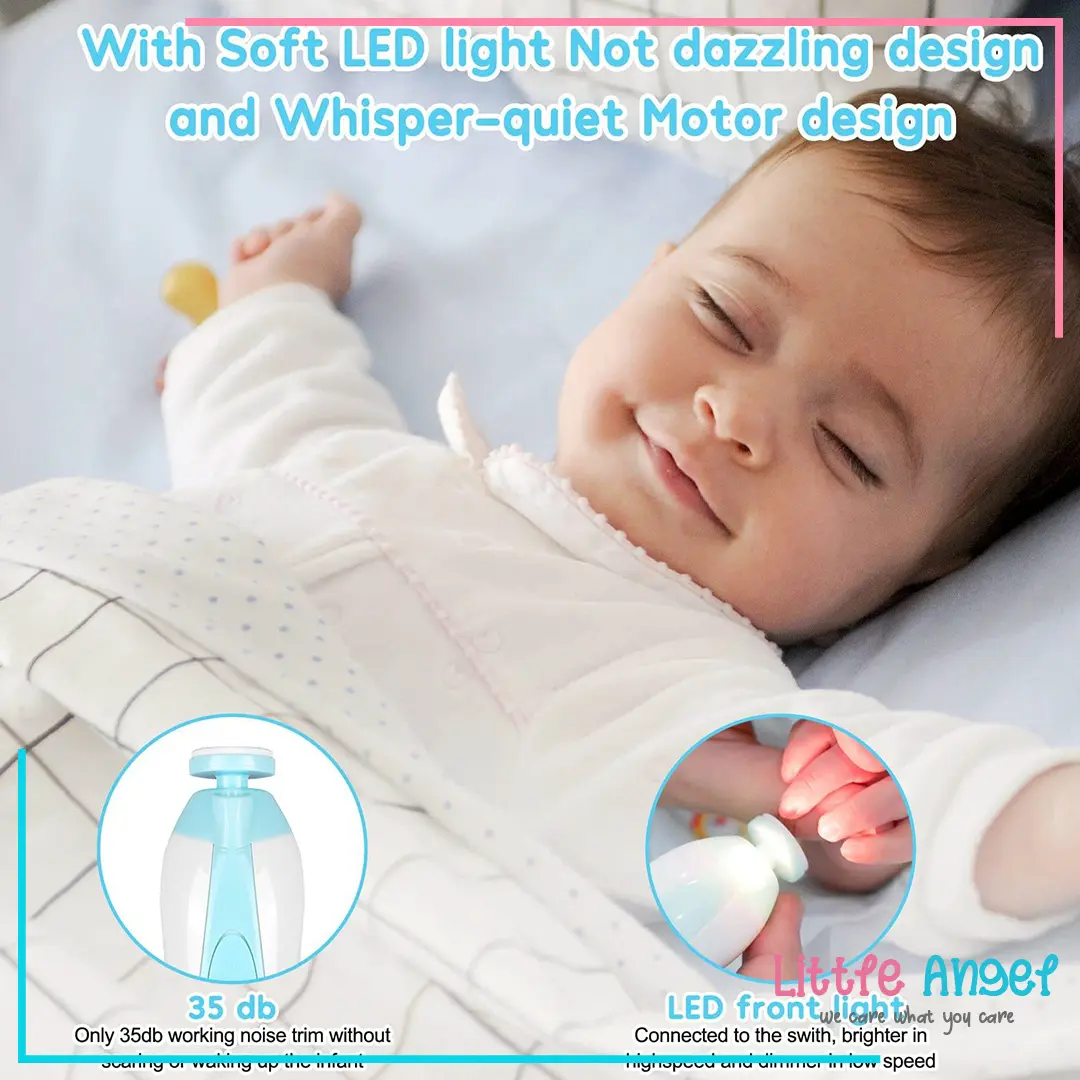 GUNTING KUKU BAYI ELEKTRIK SET Baby Care Electric Nail Trimmer Peralatan Pemotong Kuku Bayi New Born Clippers Set Tool Perlengkapan Anak Alat Kikir Kuku