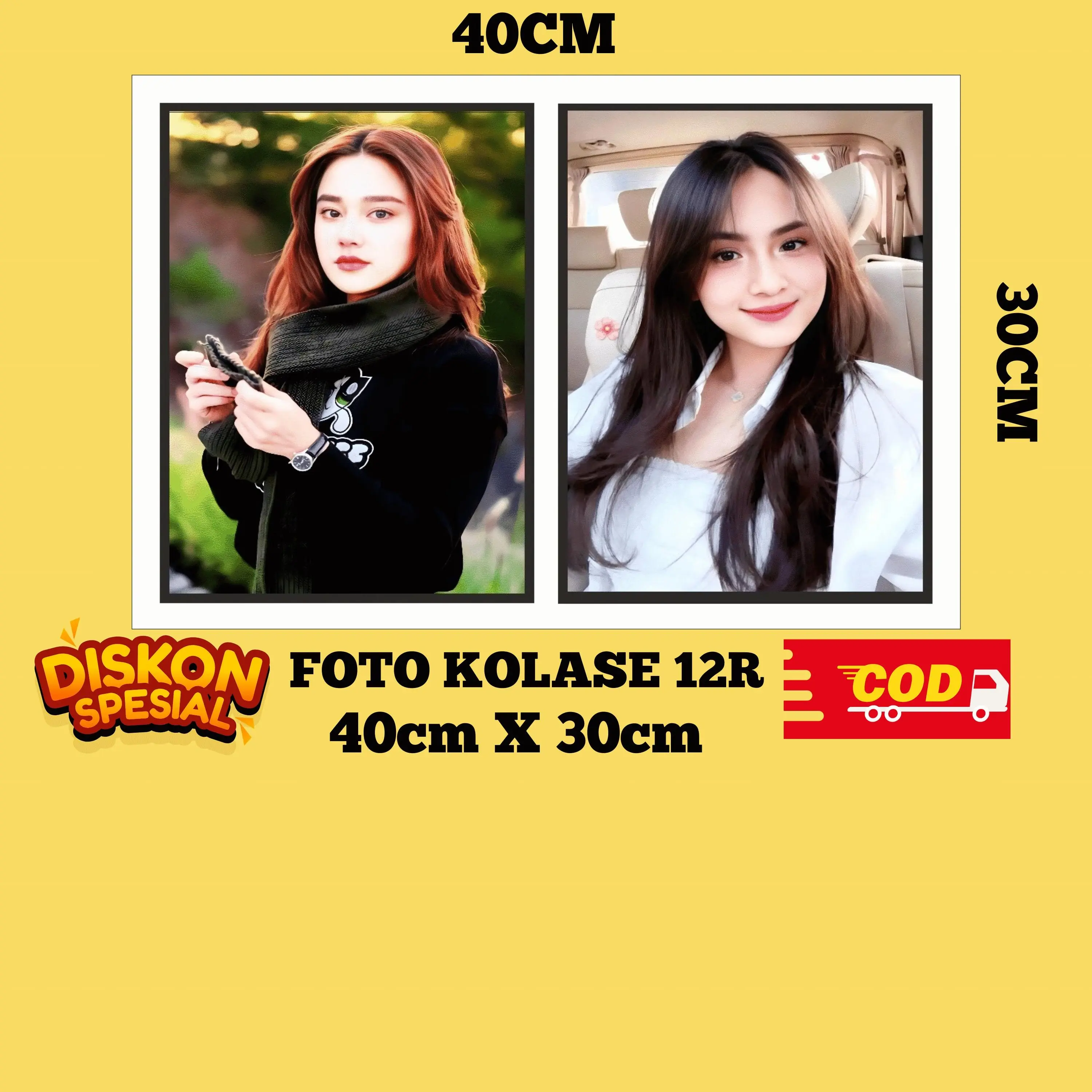 CETAK FOTO KOLASE 12R 30X40CM  FOTO 1 BINGKAI cetak  foto  Hadiah Dinding