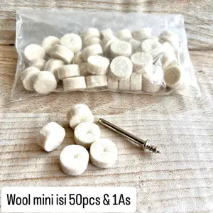 50pcs wool poles mini bulat dan 1 as mandrel